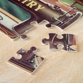 Puzzle Illustration vintage Country Girl (Côté)
