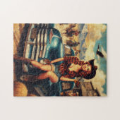 Puzzle Illustration vintage Country Girl (Horizontal)