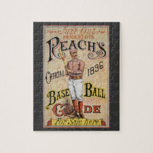 Puzzle Illustration vintage de baseball de sports, Couver