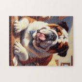 Puzzle Illustration vintage de Bulldog (Horizontal)