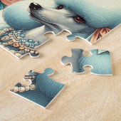 Puzzle Illustration vintage de caniche sans joint (Côté)