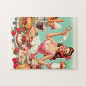 Puzzle Illustration vintage de l'alimentation (Horizontal)