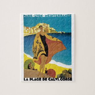 Puzzle Illustration vintage de peinture d'art de voyage