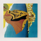 Puzzle Illustration vintage de peinture d'art de voyage (Horizontal)