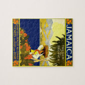 Puzzle Illustration vintage de voyage en Jamaïque (Horizontal)