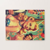 Puzzle Illustration vintage du Parti des années 1950 (Horizontal)