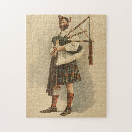 Puzzle Illustration vintage d'un Bagpiper écossais (1898) (Vertical)