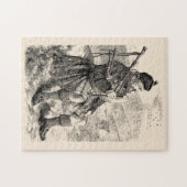 Puzzle Illustration vintage d'un highlander écossais (Horizontal)
