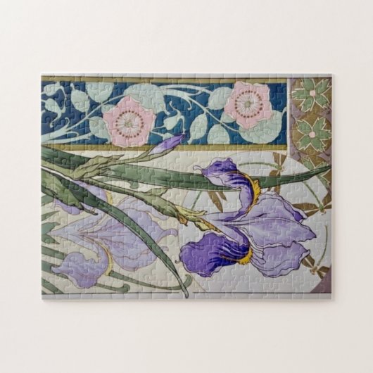 Puzzle Illustration vintage Iris (Horizontal)