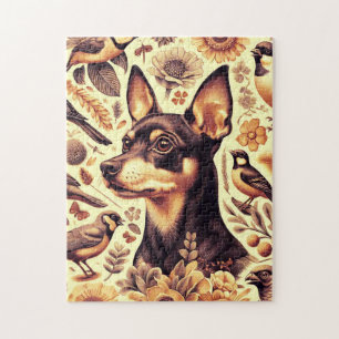Puzzle Illustration vintage Pinscher