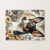 Puzzle Illustration vintage Rat Terrier (Horizontal)