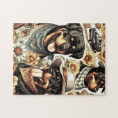 Puzzle Illustration vintage sans fil (Horizontal)