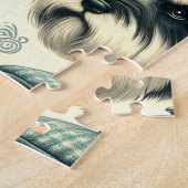 Puzzle Illustration vintage Schnauzer sans joint (Côté)