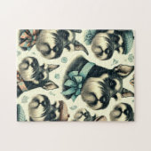 Puzzle Illustration vintage Schnauzer sans joint (Horizontal)