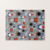 Puzzle Illustrations de flocon de neige Gnome Motif de No (Horizontal)