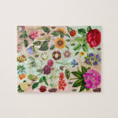 Puzzle Illustrations vintages de fleurs botaniques Art de (Horizontal)