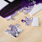 Puzzle Image Abstraite de réflexion de forêt violette (Côté)