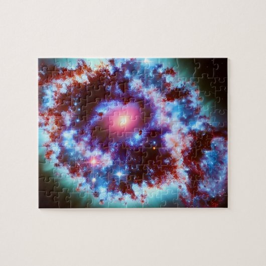 Puzzle Image cosmique pastel violet et ciel bleu (Horizontal)
