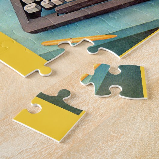Puzzle image d'annonce de machine à écrire des années (Côté)