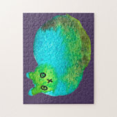 Puzzle Image d'art de chat bleu gras mou (Vertical)