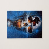 Puzzle Image de crâne du feu de danger (Horizontal)