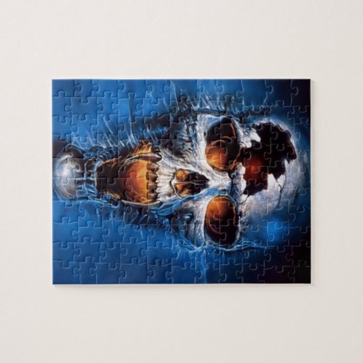 Puzzle Image de crâne du feu de danger (Horizontal)