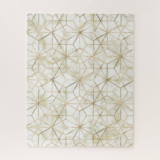 Puzzle Image de la fleur d'étoile géométrique en or moder (Vertical)