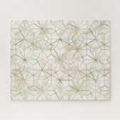 Puzzle Image de la fleur d'étoile géométrique en or moder (Horizontal)