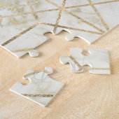 Puzzle Image de la fleur d'étoile géométrique en or moder (Côté)