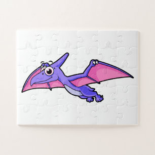 Puzzle Image Mignonne D'Un Ptérodactyle Volant.