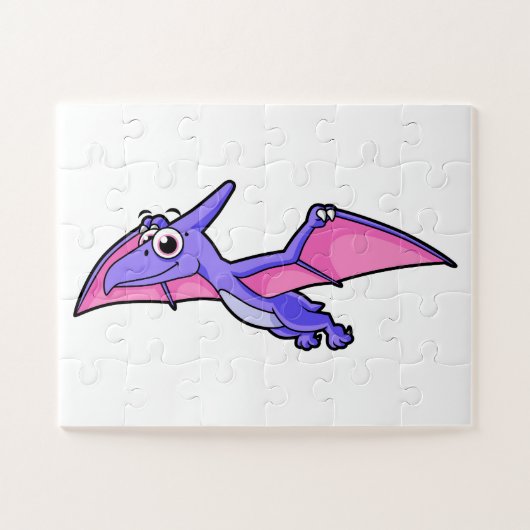 Puzzle Image Mignonne D'Un Ptérodactyle Volant. (Horizontal)
