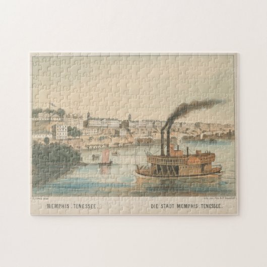 Puzzle Image vintage de Memphis TN (1854) (Horizontal)