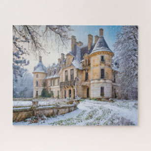 Puzzle Imaginaire Abandon du château français en hiver