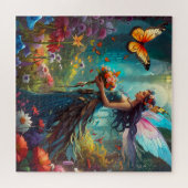 Puzzle Imaginaire Beau Papillon Fairy Jardin Fleur Jardin (Horizontal)