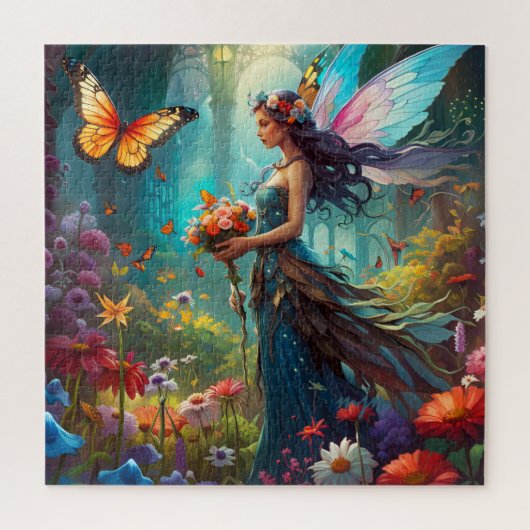 Puzzle Imaginaire Beau Papillon Fairy Jardin Fleur Jardin (Vertical)