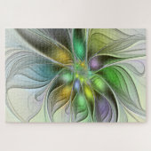 Puzzle Imaginaire coloré Fleur moderne Abstrait Fractal (Horizontal)