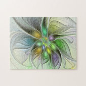 Puzzle Imaginaire coloré Fleur moderne Abstrait Fractal (Horizontal)