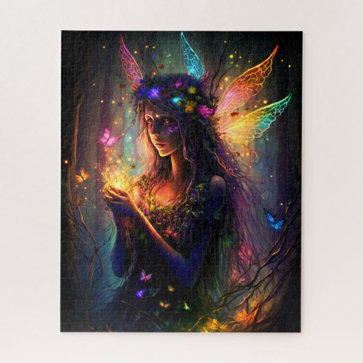 Puzzle Imaginaire de forêt enchantée fée magique Pixie Po (Vertical)