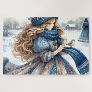 Puzzle Imaginaire d'hiver Princesse dans un terrain de Fa