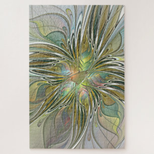 Puzzle Imaginaire Floral Fleur Art Fractal Moderne Avec O