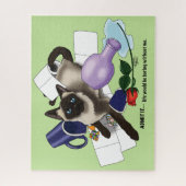 Puzzle Imaginaire malveillant de chat de Siamese (Vertical)