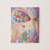 Puzzle Imaginaire Monde coloré Aquarelle Ballons (Vertical)