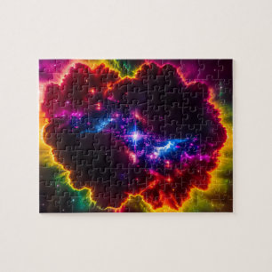 Puzzle Imaginaire Nuage coloré avec étoile au milieu