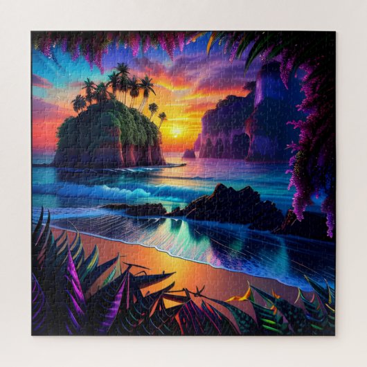 Puzzle Imaginaire Tropical Beach Trois (Vertical)