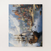 Puzzle Imaginaire Waterfront Village & Ship (Vertical)