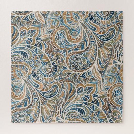 Puzzle Impression à main Paisley multicolore (Vertical)