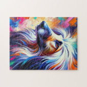 Puzzle Impression acrylique Afghan Hound | Coloré | Vibra (Horizontal)
