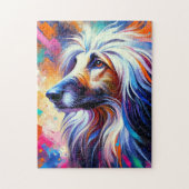 Puzzle Impression acrylique Afghan Hound | Coloré | Vibra (Vertical)