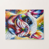 Puzzle Impression acrylique blanche de Bouledogue françai (Horizontal)