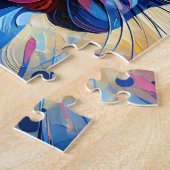 Puzzle Impression acrylique bleue de Bouledogue français  (Côté)